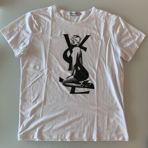 YSL White T-Shirt (XXL)